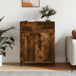 vidaXL Aparador de madera de ingeniería roble ahumado 69,5x34x90 cm