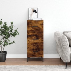 vidaXL Aparador madera de ingeniería roble ahumado 34,5x34x90 cm