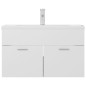 vidaXL Mueble con lavabo madera de ingeniería blanco y roble Sonoma vidaXL Mueble con lavabo madera de ingeniería blanco y roble Sonoma