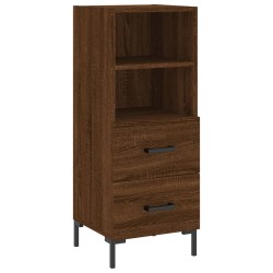 vidaXL Aparador madera de ingeniería marrón roble 34,5x34x90 cm