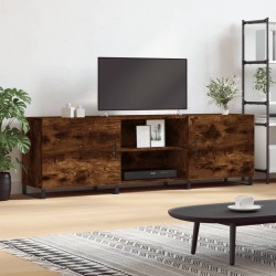 vidaXL Mueble de TV madera de ingeniería roble ahumado 150x30x50 cm