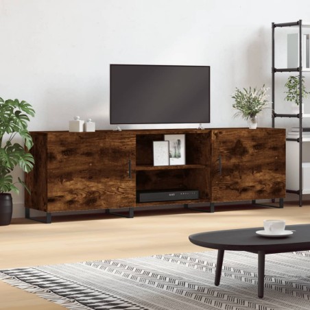 vidaXL Mueble de TV madera de ingeniería roble ahumado 150x30x50 cm