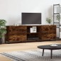 vidaXL Mueble de TV madera de ingeniería roble ahumado 150x30x50 cm