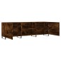 vidaXL Mueble de TV madera de ingeniería roble ahumado 150x30x50 cm