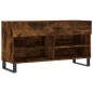 vidaXL Banco zapatero madera de ingeniería roble ahumado 102x35x55 cm