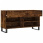 vidaXL Banco zapatero madera de ingeniería roble ahumado 102x35x55 cm