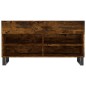 vidaXL Banco zapatero madera de ingeniería roble ahumado 102x35x55 cm