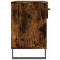 vidaXL Banco zapatero madera de ingeniería roble ahumado 102x35x55 cm