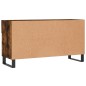 vidaXL Banco zapatero madera de ingeniería roble ahumado 102x35x55 cm