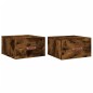 vidaXL Mesitas de noche de pared 2 uds color roble ahumado 35x35x20 cm vidaXL Mesitas de noche de pared 2 uds color roble ahumado 35x35x20 cm