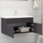vidaXL Mueble con lavabo madera de ingeniería gris vidaXL Mueble con lavabo madera de ingeniería gris
