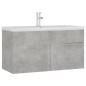 vidaXL Mueble con lavabo madera de ingeniería gris hormigón vidaXL Mueble con lavabo madera de ingeniería gris hormigón