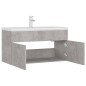 vidaXL Mueble con lavabo madera de ingeniería gris hormigón vidaXL Mueble con lavabo madera de ingeniería gris hormigón