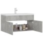 vidaXL Mueble con lavabo madera de ingeniería gris hormigón vidaXL Mueble con lavabo madera de ingeniería gris hormigón