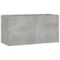 vidaXL Mueble con lavabo madera de ingeniería gris hormigón vidaXL Mueble con lavabo madera de ingeniería gris hormigón