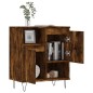 vidaXL Aparador madera contrachapada color roble ahumado 60x35x70 cm