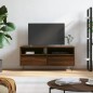 vidaXL Mueble de TV madera contrachapada marrón roble 100x34,5x44,5 cm vidaXL Mueble de TV madera contrachapada marrón roble 100x34,5x44,5 cm