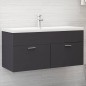 vidaXL Mueble con lavabo madera de ingeniería gris vidaXL Mueble con lavabo madera de ingeniería gris