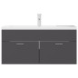 vidaXL Mueble con lavabo madera de ingeniería gris vidaXL Mueble con lavabo madera de ingeniería gris