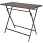 vidaXL Set comedor de jardín plegable 7 pzas poli ratán y acero marrón vidaXL Set comedor de jardín plegable 7 pzas poli ratán y acero marrón