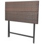vidaXL Set comedor de jardín plegable 7 pzas poli ratán y acero marrón vidaXL Set comedor de jardín plegable 7 pzas poli ratán y acero marrón