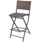 vidaXL Set comedor de jardín plegable 7 pzas poli ratán y acero marrón vidaXL Set comedor de jardín plegable 7 pzas poli ratán y acero marrón