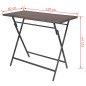 vidaXL Set comedor de jardín plegable 7 pzas poli ratán y acero marrón vidaXL Set comedor de jardín plegable 7 pzas poli ratán y acero marrón