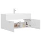 vidaXL Mueble con lavabo madera de ingeniería blanco brillante vidaXL Mueble con lavabo madera de ingeniería blanco brillante