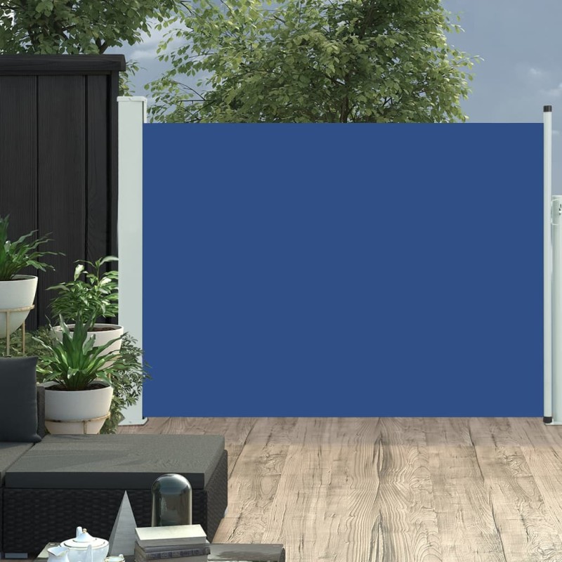 vidaXL Toldo lateral retráctil de jardín azul 100x500 cm vidaXL Toldo lateral retráctil de jardín azul 100x500 cm