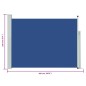 vidaXL Toldo lateral retráctil de jardín azul 100x500 cm vidaXL Toldo lateral retráctil de jardín azul 100x500 cm