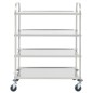 vidaXL Carrito de cocina de 4 alturas acero inoxidable 107x55x125 cm vidaXL Carrito de cocina de 4 alturas acero inoxidable 107x55x125 cm