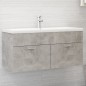 vidaXL Mueble con lavabo madera de ingeniería gris hormigón vidaXL Mueble con lavabo madera de ingeniería gris hormigón