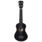 vidaXL Set de ukelele soprano con funda para niños negro 21" vidaXL Set de ukelele soprano con funda para niños negro 21"