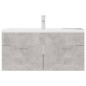 vidaXL Mueble con lavabo madera de ingeniería gris hormigón vidaXL Mueble con lavabo madera de ingeniería gris hormigón