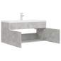 vidaXL Mueble con lavabo madera de ingeniería gris hormigón vidaXL Mueble con lavabo madera de ingeniería gris hormigón