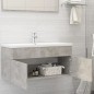 vidaXL Mueble con lavabo madera de ingeniería gris hormigón vidaXL Mueble con lavabo madera de ingeniería gris hormigón