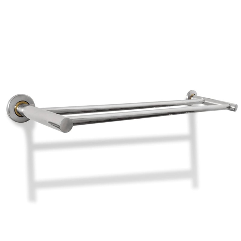 vidaXL Toallero de acero inoxidable 2 tubos vidaXL Toallero de acero inoxidable 2 tubos