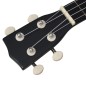 vidaXL Set de ukelele soprano con funda para niños negro 21" vidaXL Set de ukelele soprano con funda para niños negro 21"