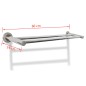 vidaXL Toallero de acero inoxidable 2 tubos vidaXL Toallero de acero inoxidable 2 tubos