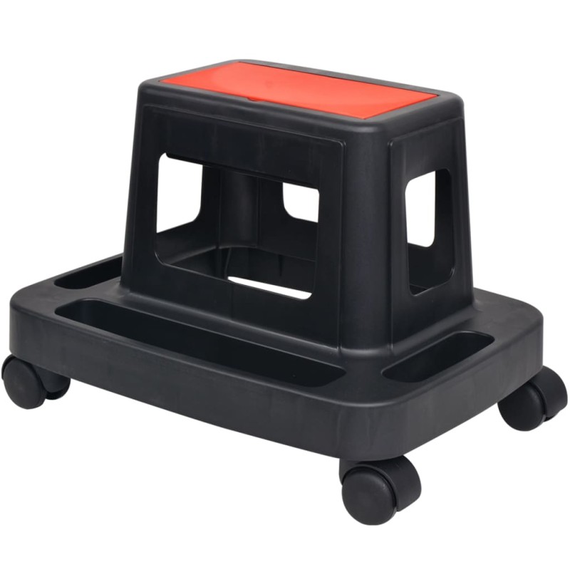 vidaXL Taburete para mecánicos giratorio con almacenamiento 150 kg vidaXL Taburete para mecánicos giratorio con almacenamiento 150 kg