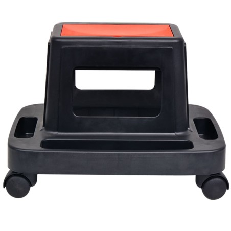 vidaXL Taburete para mecánicos giratorio con almacenamiento 150 kg