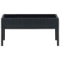 vidaXL Mesa de jardín ratán sintético negro 75x40x37 cm vidaXL Mesa de jardín ratán sintético negro 75x40x37 cm