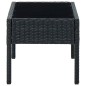 vidaXL Mesa de jardín ratán sintético negro 75x40x37 cm vidaXL Mesa de jardín ratán sintético negro 75x40x37 cm