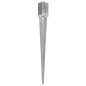 vidaXL Picas de tierra 6 uds acero galvanizado plateado 8x8x91 cm