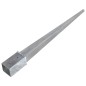 vidaXL Picas de tierra 6 uds acero galvanizado plateado 8x8x91 cm
