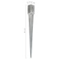 vidaXL Picas de tierra 6 uds acero galvanizado plateado 8x8x91 cm