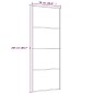 vidaXL Puerta corredera ESG vidrio y aluminio negra 76x205 cm