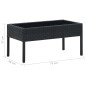 vidaXL Mesa de jardín ratán sintético negro 75x40x37 cm vidaXL Mesa de jardín ratán sintético negro 75x40x37 cm