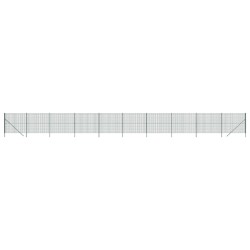 vidaXL Cerca de alambre de acero galvanizado verde 2x25 m