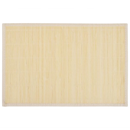 6 salvamanteles de bambú 30 x 45 cm natural
